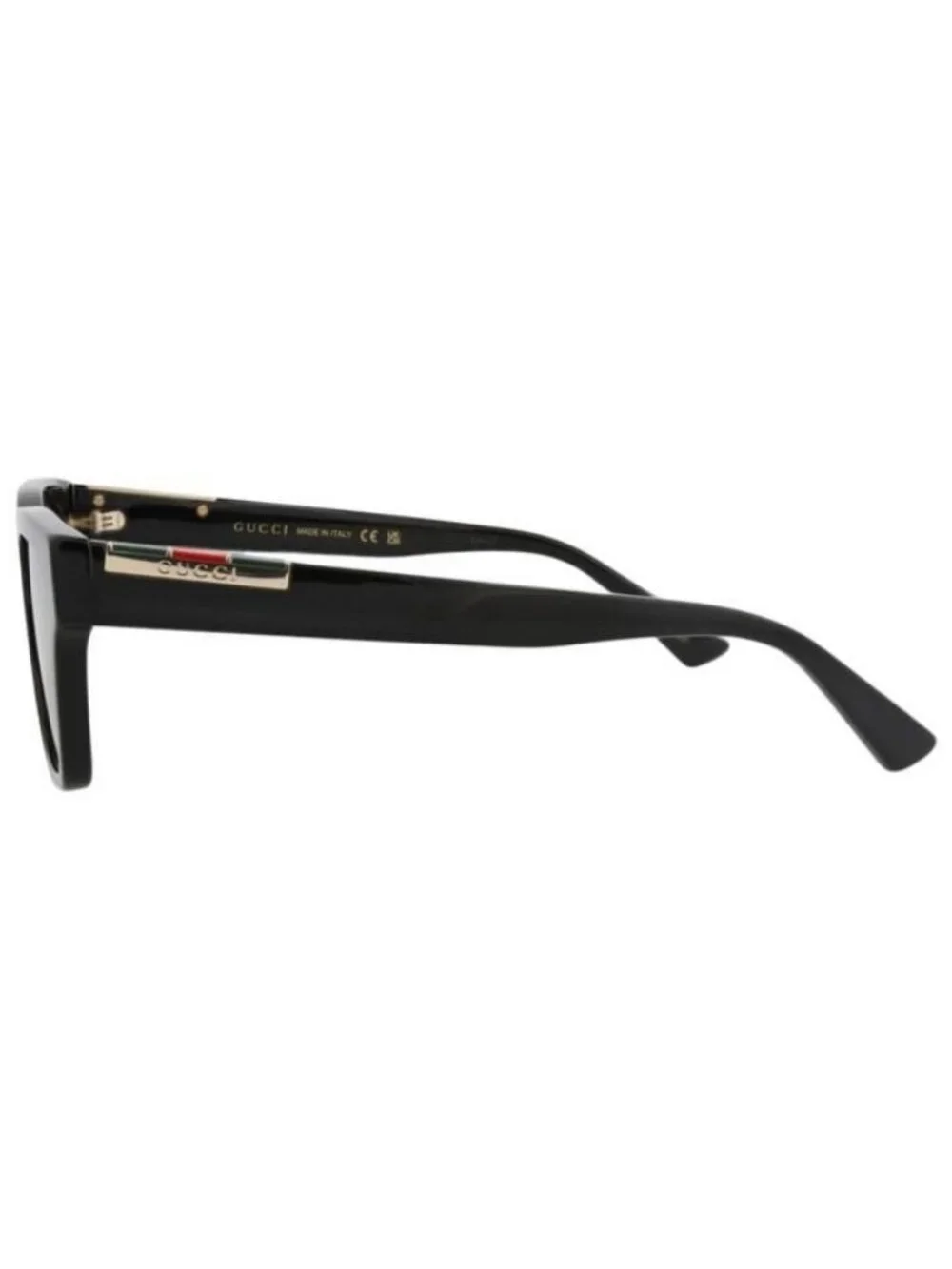 New Gucci Mens Square/Rectangle Black Black Green Fashion Designer Sunglasses